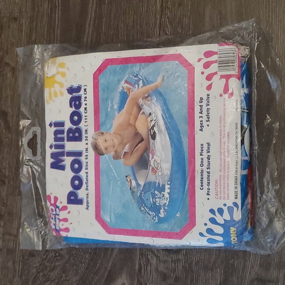 H2O Surf's Up Mini Pool Boat Float - Brand New - 44IN X 30IN